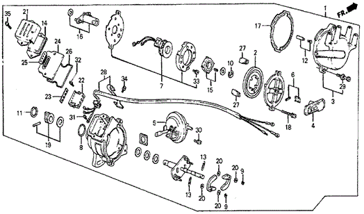 ENGINE/DISTRIBUTOR (1) (TEC) for 1983 Honda PRELUDE #1