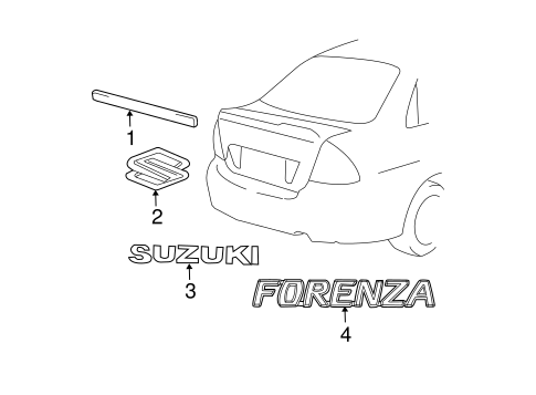 Forenza EXTERIOR TRIM - TRUNK