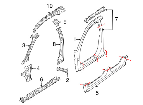 Impreza CENTER PILLAR