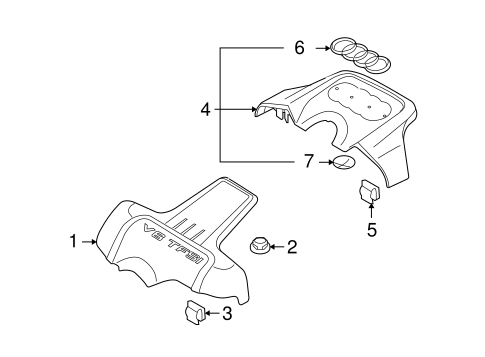 A6 Quattro ENGINE APPEARANCE COVER