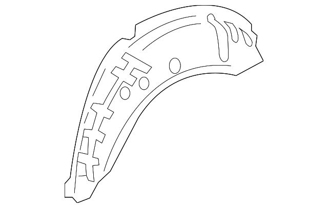 203-637-11-76 Деталь OUTER WHEELHOUSE, LEFT
