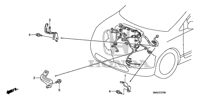 CIVIC SEDAN ENGINE WIRE HARNESS STAY (2.0L)
