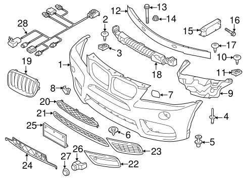 X3 BUMPER & COMPONENTS - FRONT 2
