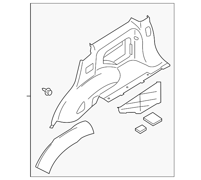 84951-EA004 Деталь LOWER TRIM PANEL, LEFT