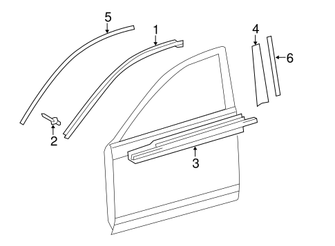 Camry EXTERIOR TRIM - FRONT DOOR