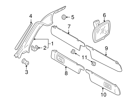 EuroVan INTERIOR TRIM - WINDSHIELD