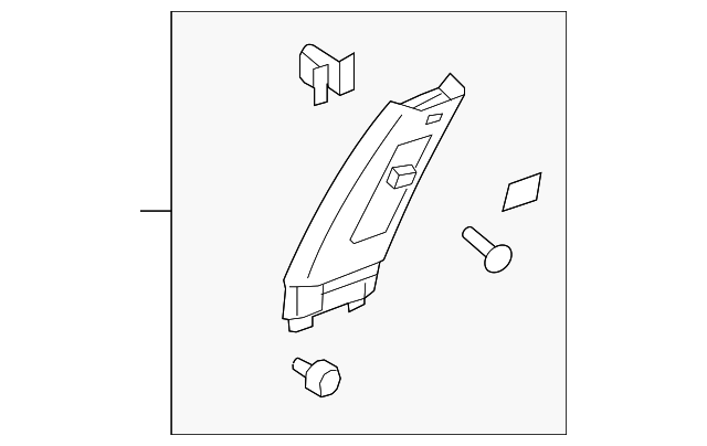 25910758 Деталь UPR CTR PLR TRIM, RIGHT