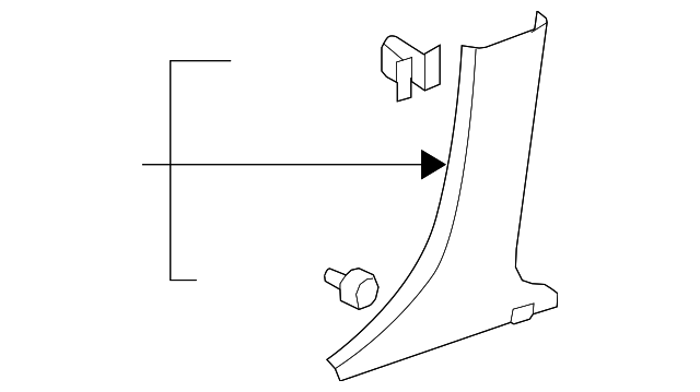 25994809 Деталь LWR CTR PLR TRIM, LEFT