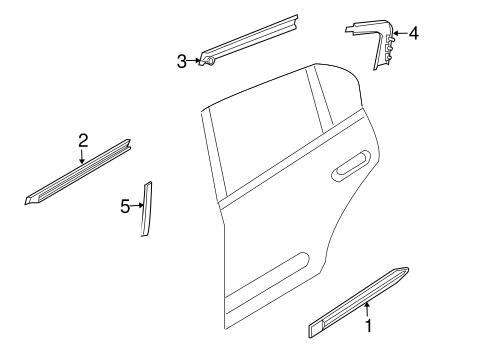 G35 EXTERIOR TRIM - REAR DOOR