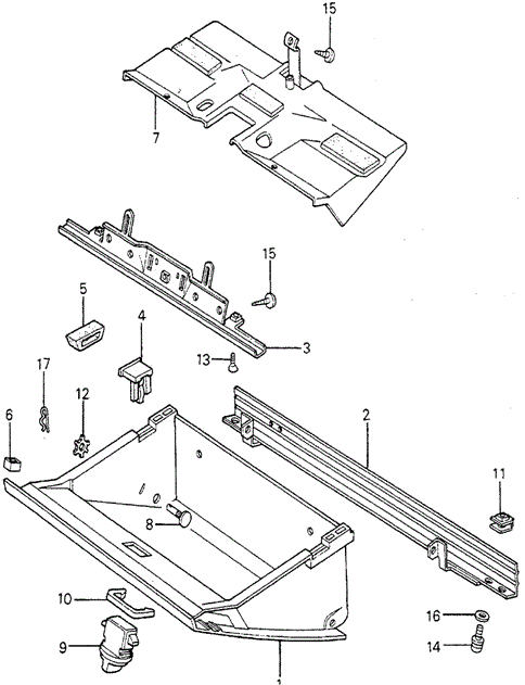 INTERIOR / BUMPER/GLOVE COMPARTMENT for 1981 Honda ACCORD HATCHBACK #1