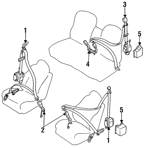 MX-6 FRONT SEAT BELTS