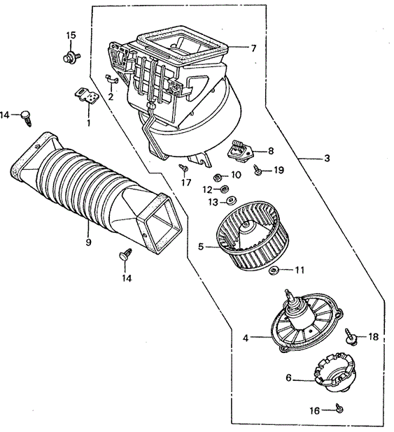 ELECTRICAL / EXHAUST / HEATER / FUEL/HEATER BLOWER for 1982 Honda CIVIC SEDAN #1