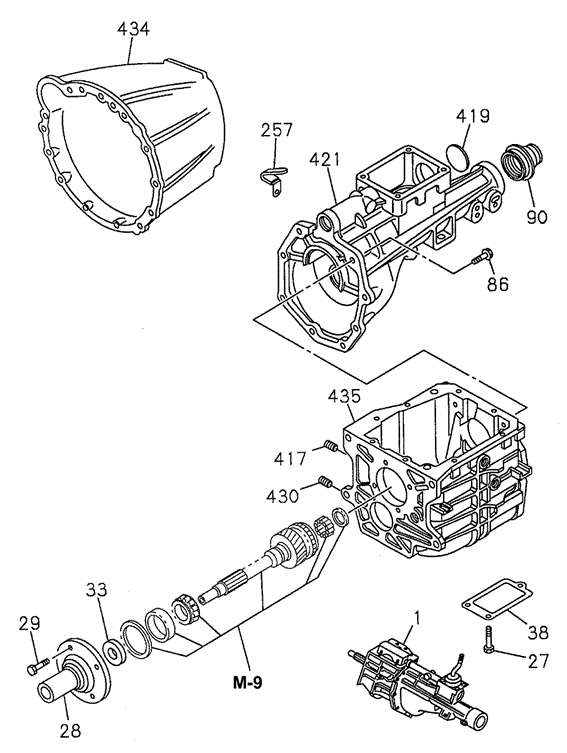 TRANSMISSION - MANUAL/MT TRANSMISSION ASSY. - CASE (DX) for 1994 Honda PASSPORT #1