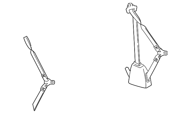 12380529 Деталь BELT & RETRACTOR, LEFT