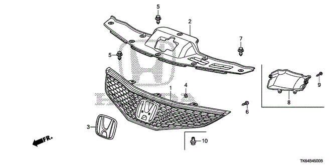 INTERIOR / BUMPER/FRONT GRILLE for 2009 Honda FIT #1