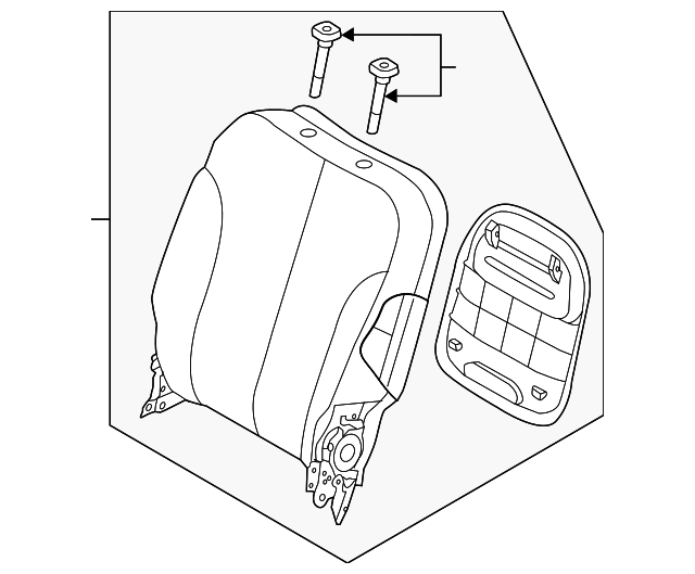 89300-4D123CS2 Деталь SEAT BACK ASSY, LEFT