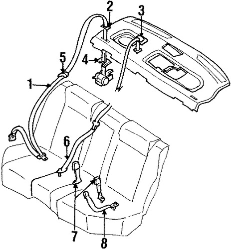 Q45 REAR SEAT BELTS