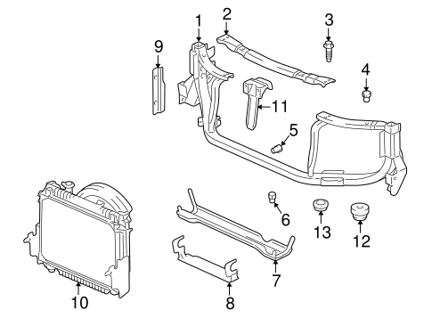 Ascender RADIATOR SUPPORT