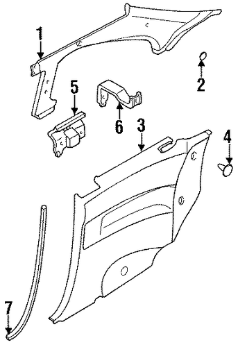 240SX INTERIOR TRIM - QUARTER PANELS