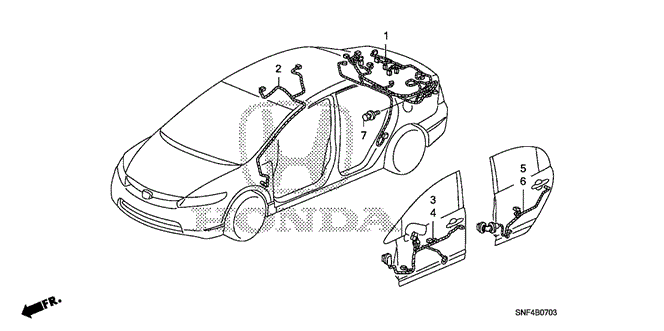 ELECTRICAL / EXHAUST / HEATER / FUEL/WIRE HARNESS (4) for 2008 Honda CIVIC NGV #1
