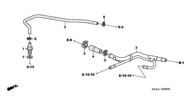 CIVIC COUPE BREATHER TUBE (1.8L)