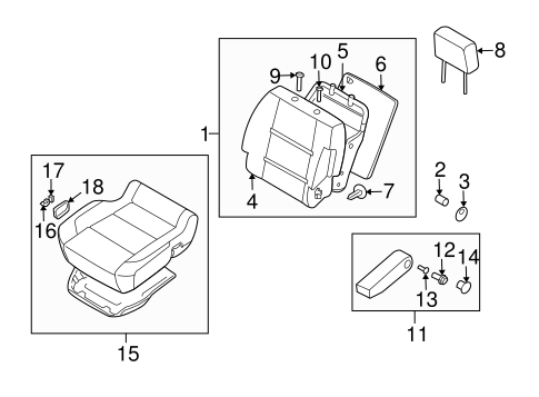 QX56 FRONT SEAT COMPONENTS 2