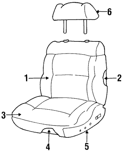 Allante FRONT SEAT COMPONENTS 2