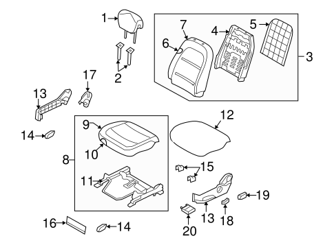 Azera DRIVER SEAT COMPONENTS
