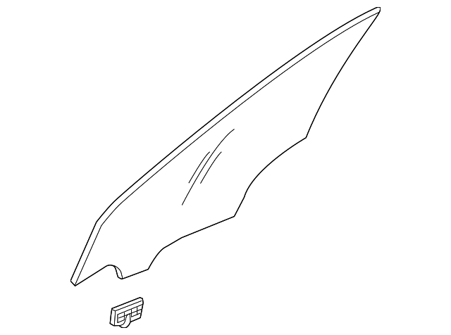 82410-2W020 DOOR GLASS, LEFT