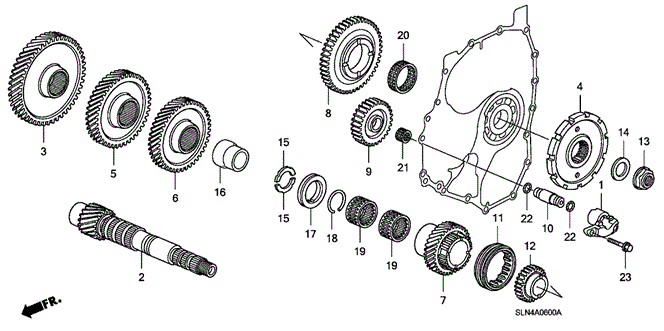 TRANSMISSION - AUTOMATIC/AT COUNTERSHAFT for 2008 Honda FIT #1
