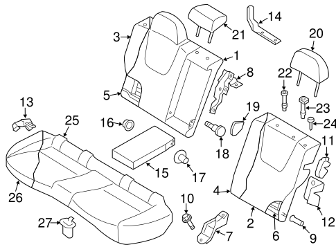 Impreza REAR SEAT COMPONENTS