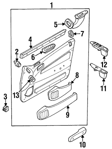 Sephia INTERIOR TRIM - FRONT DOOR