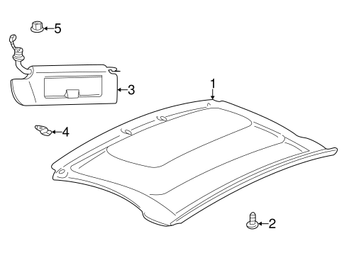 Corvette INTERIOR TRIM - ROOF 2