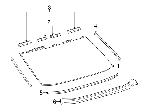LS600h GLASS & HARDWARE - BACK