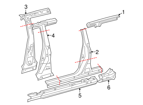 RX400h CENTER PILLAR & ROCKER