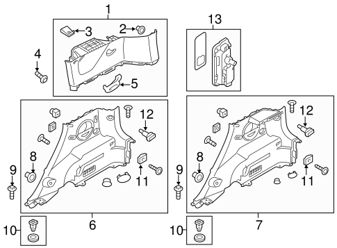 Soul INTERIOR TRIM - QUARTER PANELS 2