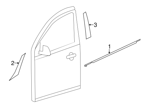 Versa Note EXTERIOR TRIM - FRONT DOOR