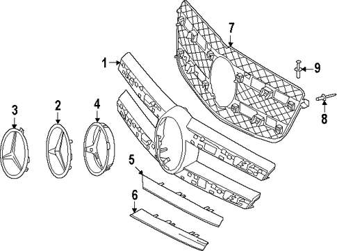GL550 GRILLE & COMPONENTS 2