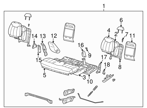 C2500 REAR SEAT COMPONENTS 3