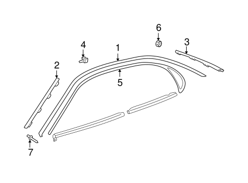GS300 EXTERIOR TRIM - ROOF