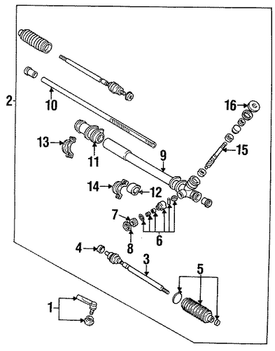 Miata STEERING GEAR & LINKAGE 4