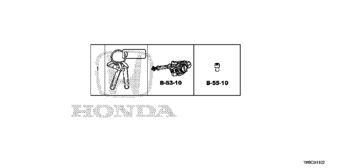 CIVIC SEDAN KEY CYLINDER SET (SMART)