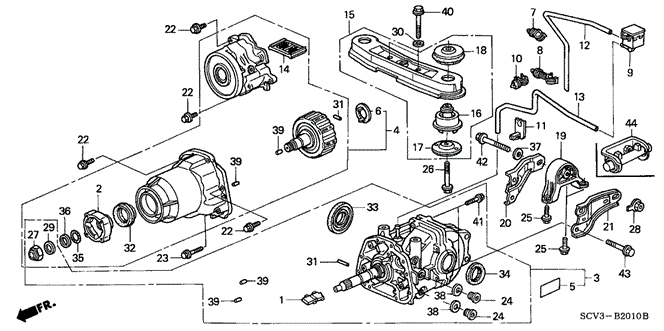 CHASSIS/REAR DIFFERENTIAL - MOUNT for 2003 Honda ELEMENT #1