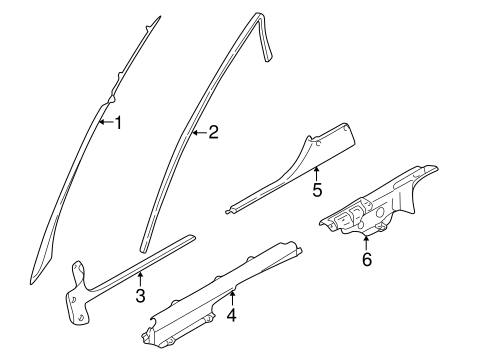 Impreza INTERIOR TRIM - PILLARS