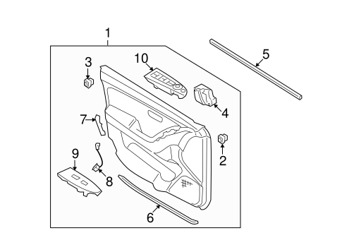 Elantra INTERIOR TRIM - FRONT DOOR