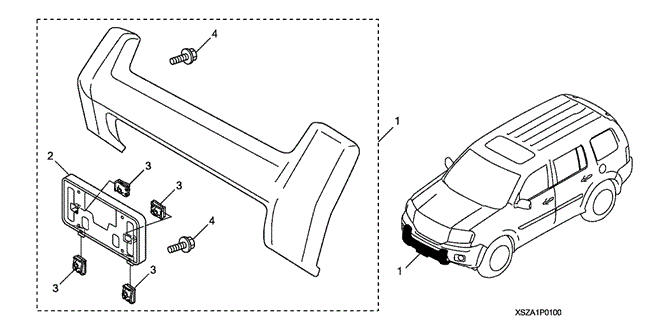ACCESSORIES/FRONT LOWER TRIM for 2010 Honda PILOT #1