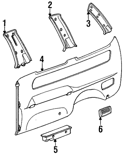 Previa INTERIOR TRIM - SIDE PANEL