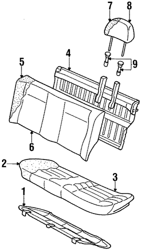 Jetta REAR SEAT COMPONENTS