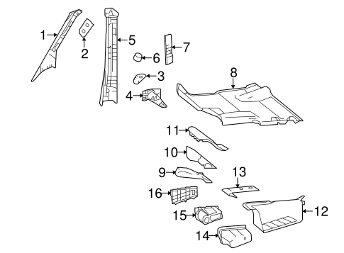 Sprinter 3500 INTERIOR TRIM - PILLARS