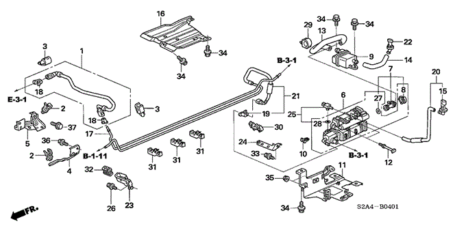ELECTRICAL / EXHAUST / HEATER / FUEL/FUEL PIPE ('06-) for 2006 Honda S2000 #1